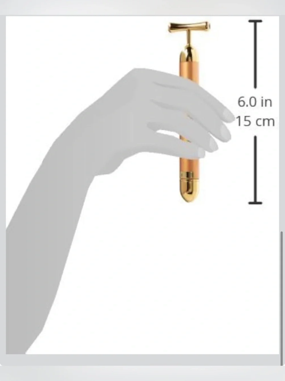 NEW Beauty Bar 24k Golden Pulse Facial Massager, T-Shape Electric